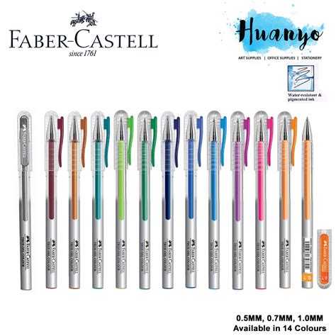 You can choose to accept all cookies or adjust the settings on which cookies you accept and which. Faber-Castell Water Resistant Ink True Gel Colour Pen 0.5 ...