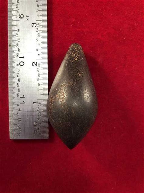 Hematite Plummet Indian Artifact Arrowhead