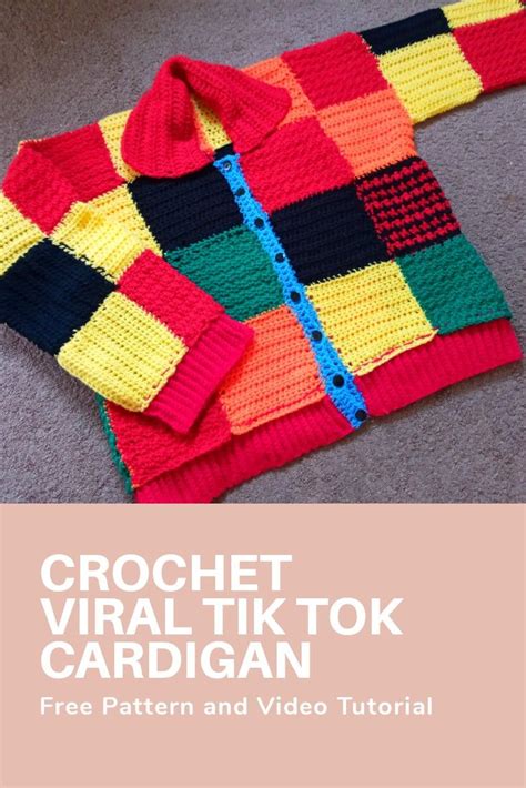 Crochet Jw Anderson Tik Tok Viral Cardigan Free Pattern And Video