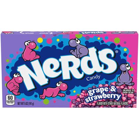 Nerds Grape And Strawberry Theater Box Candy 5 Oz 12 Count