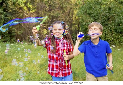 Kids Playing Bubbles Stock Photo 765794734 Shutterstock
