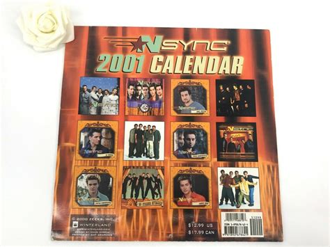 Vintage 2001 Nsync No Strings Attached Wall Calendar Poster Etsy