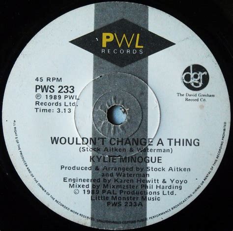 Kylie Minogue Wouldnt Change A Thing 1989 Vinyl Discogs