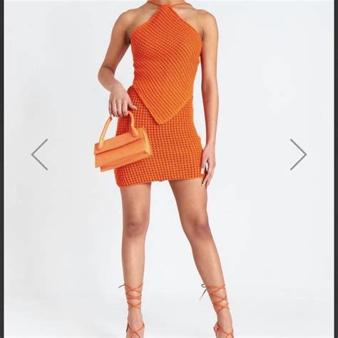 Missy Empire Womens Orange Dress Depop