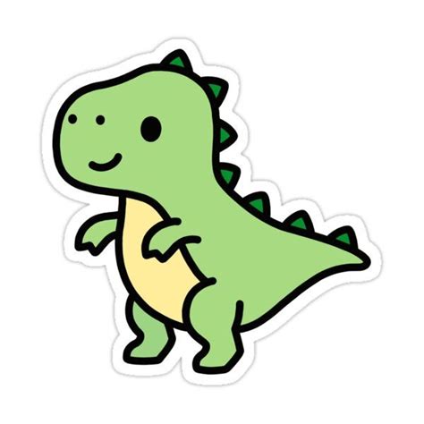 T Rex Sticker By Littlemandyart Dessin Dinosaure Autocollants