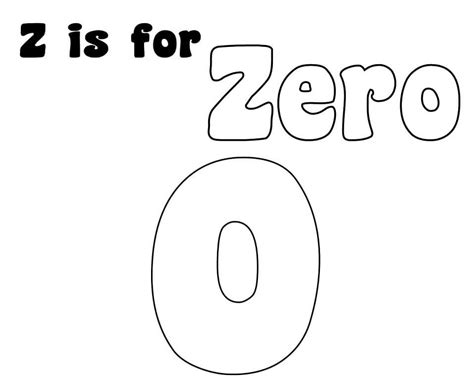Zero Letter Z Coloring Page Free Printable Coloring Pages For Kids