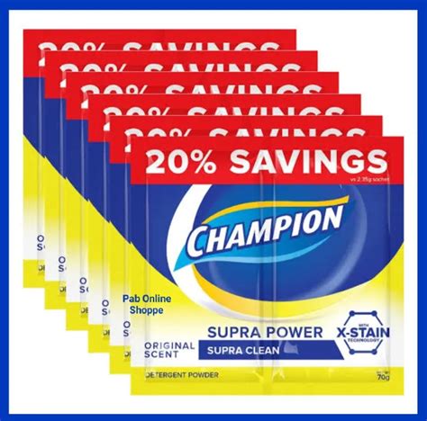 Champion Supra Power Bundle Of 6 Original Scent 70 Grams Supra