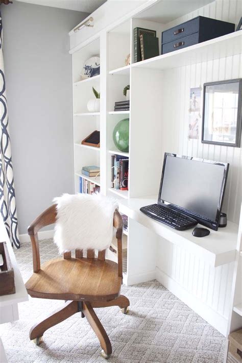 Office Makeover Reveal Books And Reading Nooks Bookcase Desk Billy