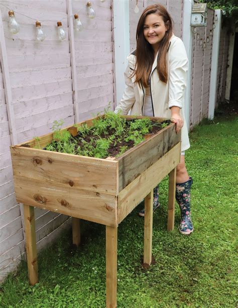 How To Build A Raised Garden Box With Legs Tutorial Pics