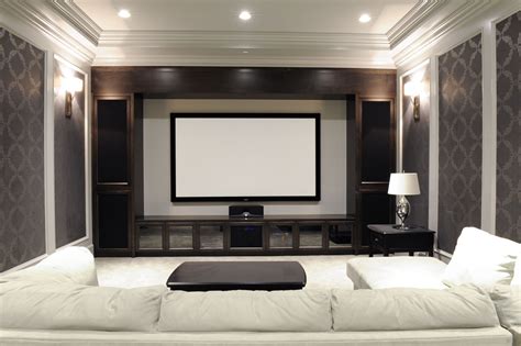 Theatre Room Designed By Enviable Designs Dark Stained Wood With Dark