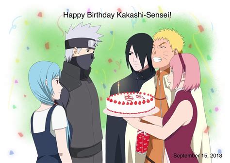 Happy Birthday Kakashi Sensei Naruto Team 7 Naruto And Hinata Naruto