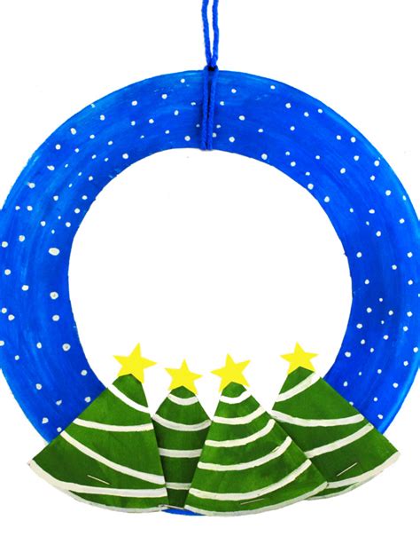 Winter Wonderland Paper Plate Wreath Easy Craft For Kids