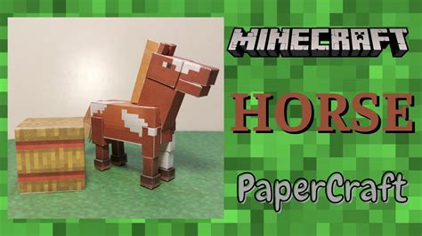 Mini Minecraft Papercraft Horse Papercraft Mini Horse Minecraft