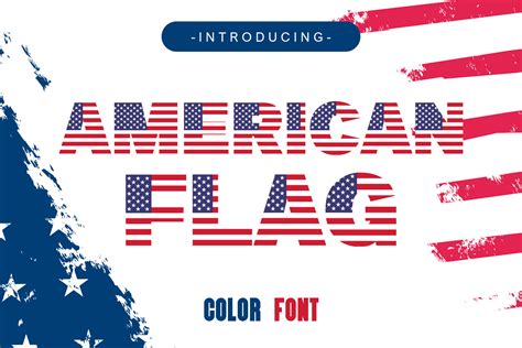 American Flag Font By Fox7 · Creative Fabrica