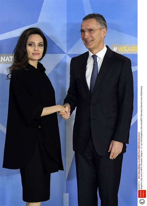 Angelina Jolie Visit To Nato In Brussels Celebmafia
