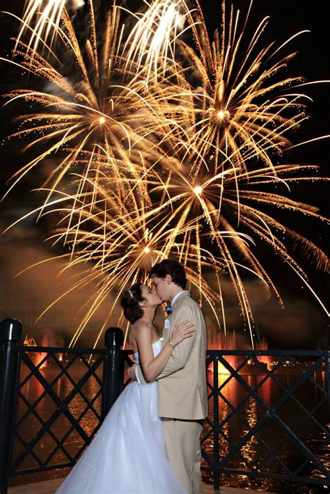 Fireworks Kiss Wedding Photos Fireworks Wedding