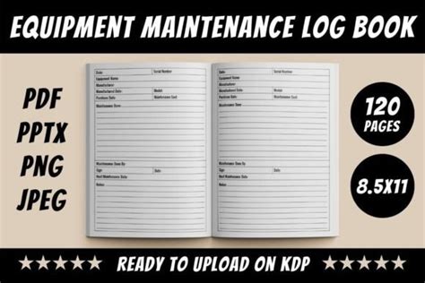 Equipment Maintenance Log Book Graphic By Gemeyarts · Creative Fabrica