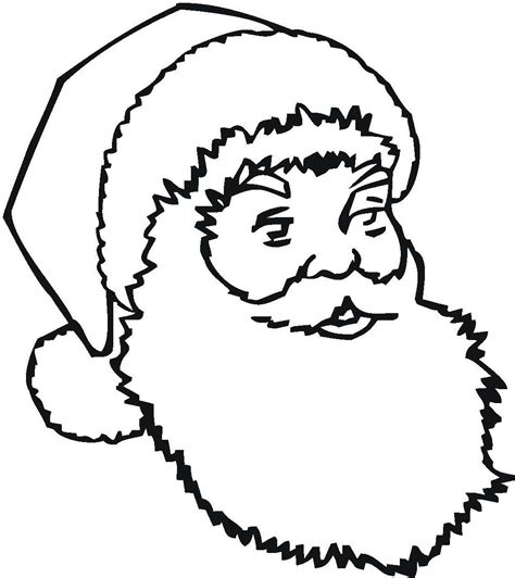 Santa Beard Coloring Pages For Kindergarten Educative Printable