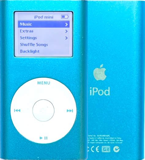 Refurbished Apple Ipod Mini 1st 2nd Generation Blue Microdrive And Sd Ca