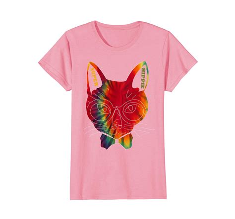 Halloween Shirts Tie Dye Cat Shirts Colorful Tye Dye Hippie Kitten T