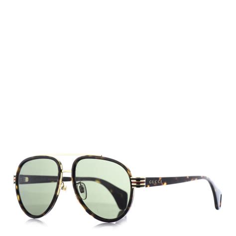gucci acetate aviator sunglasses gg0447s tortoise 659317 fashionphile