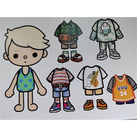 Toca Boca Wednesday Paper Doll Laminated With Velcro Shopee Philippines