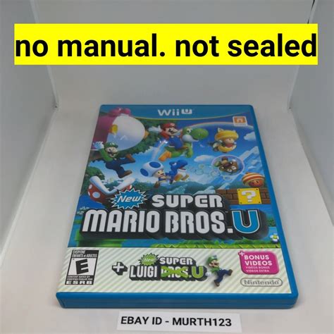 New Super Mario Bros U New Super Luigi U Wii U No Manual Not Sealed 45496903251 Ebay