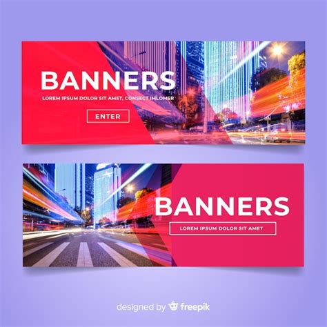 Free Vector Creative Business Banner Template With Photo
