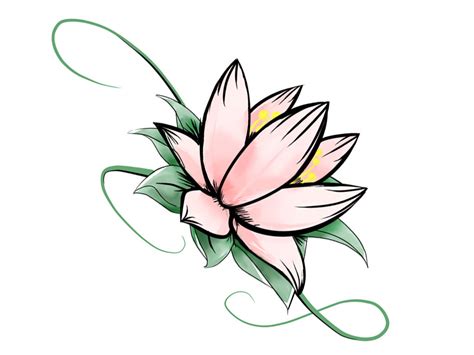 Draw additional petals on the back side of the flower, visible between the previous petals. Lotus Flower Drawing - ClipArt Best