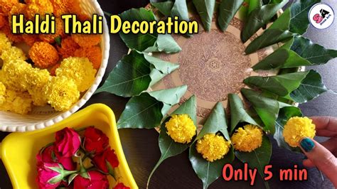 Haldi Thali Decoration Ideas Haldi Diy Decoration Wedding Thali