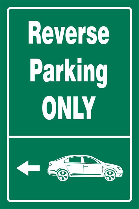 Reverse Parking Only And Pic Safety Sign Rv5 Safety Sign Online