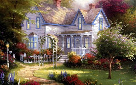 Art Painting Painting Garden Arch Front Home Garden