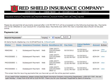 Red Shield Insurance Company Pay Online Q&A