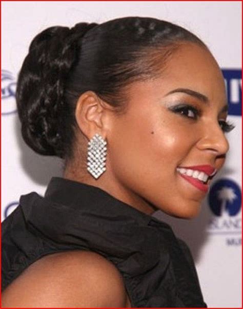 Casual Updo Hairstyles For Black Women Celebrity Hair Updos Casual