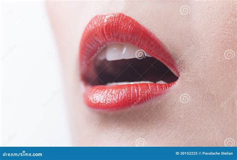 Left Side Woman Lips Stock Image Image Of Gladness Clean 30152225