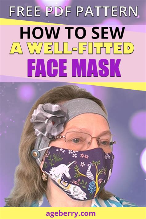 This Is A Video Sewing Tutorial On How To Sew A Well Fitted Face Mask From Fabric There Is A
