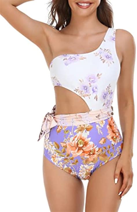 MISSKY Swimwear Bathing Suit For Women One Piece Tummy Control Bikini