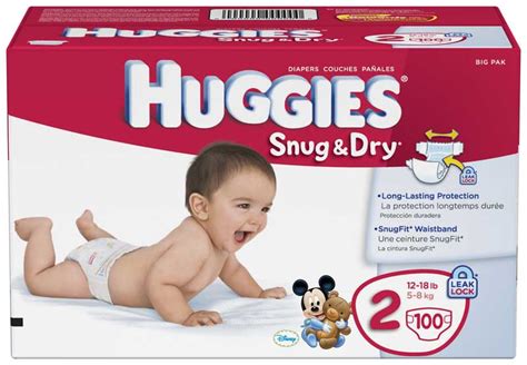 Huggies Snug And Dry Diapers Size 2 100 Count Baby