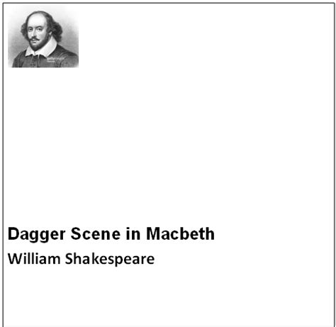 ‘dagger Scene Of The Tragedy ‘macbeth By William Shakespeare