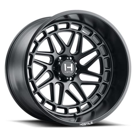 Hostile H109 Alpha Black Milled Powerhouse Wheels And Tires