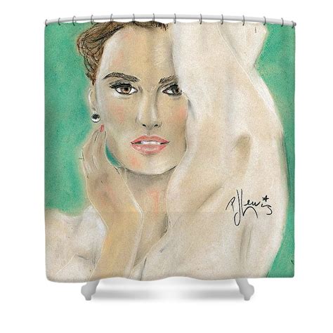 Penelope Cruz Shower Curtain For Sale By Pj Lewis