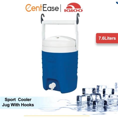 Igloo Sport 2 Gallon 76l Cooler Jug With Hooks Bluegloo Sport 2