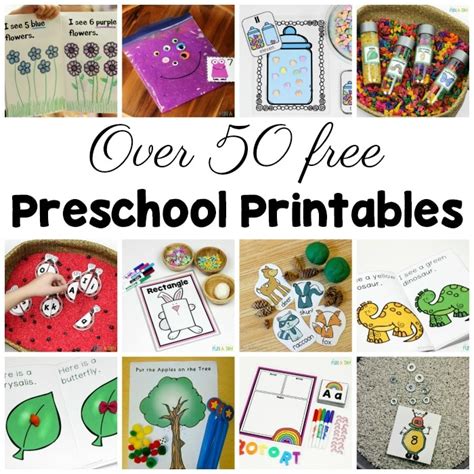 50+ Free Preschool Printables for Early Childhood Classrooms