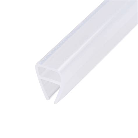 Uxcell Frameless Glass Shower Door Sweep Side Seal Strip U Type With 5 16 8mm Drip Rail 1 2