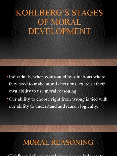 Kohlbergs Stages Of Moral Development Pdf Morality Reason