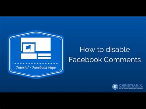 Facebook makes it easy for business owners and community moderators to use their pages in harmony with their own personal facebook page. How to disable comments on a Facebook Page - YouTube