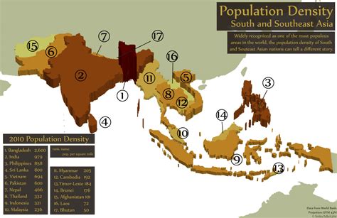 Southeast Asia Population Density By Olivia Simkins Bullock At