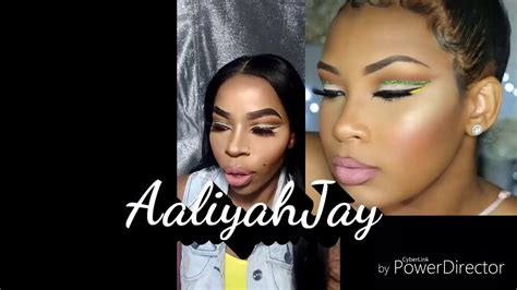 Aaliyahjay Inspired Green Glitter Cut Crease With My Celebrity News