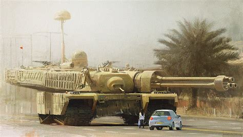 Artstation Panzer Lich Wang Sci Fi Tank Military Artw