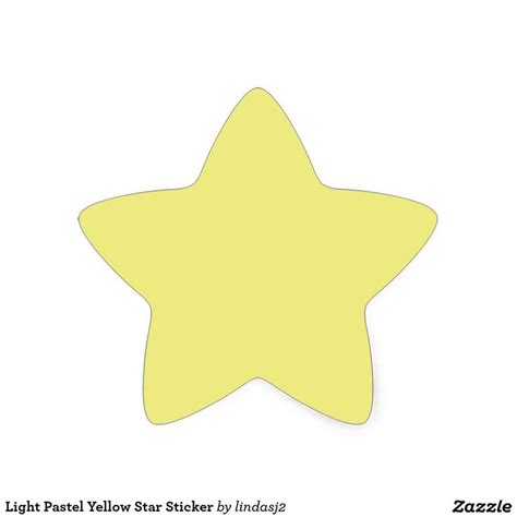 The Light Yellow Star Sticker Is Shown